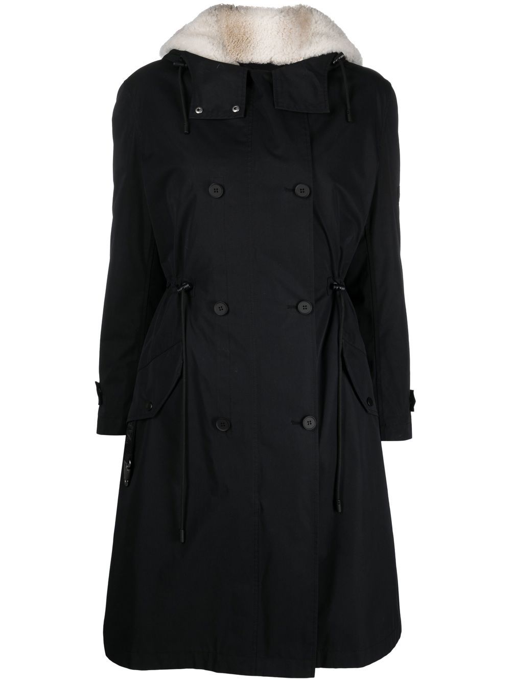 Yves Salomon shearling parka coat - Black von Yves Salomon