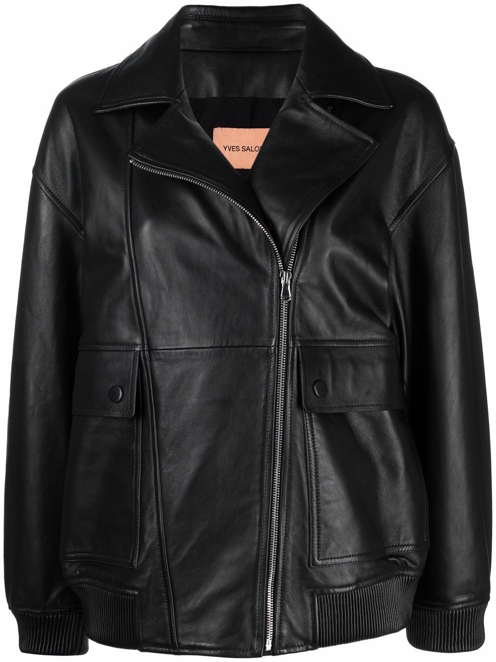 Yves Salomon zip-up leather jacket - Black von Yves Salomon