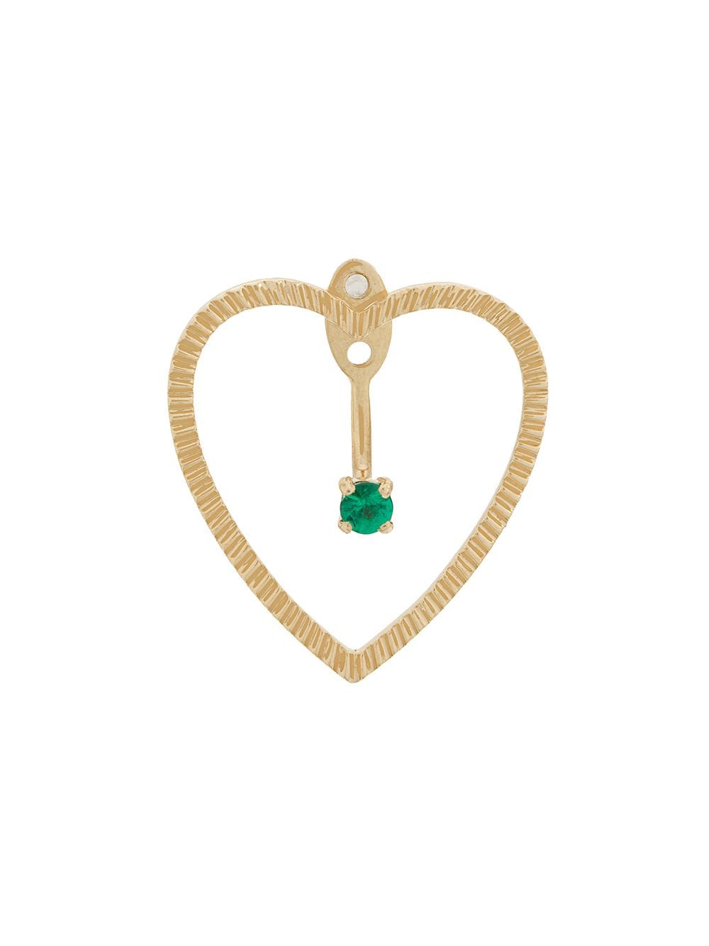 Yvonne Léon 18kt gold and emerald Heart Earrings von Yvonne Léon