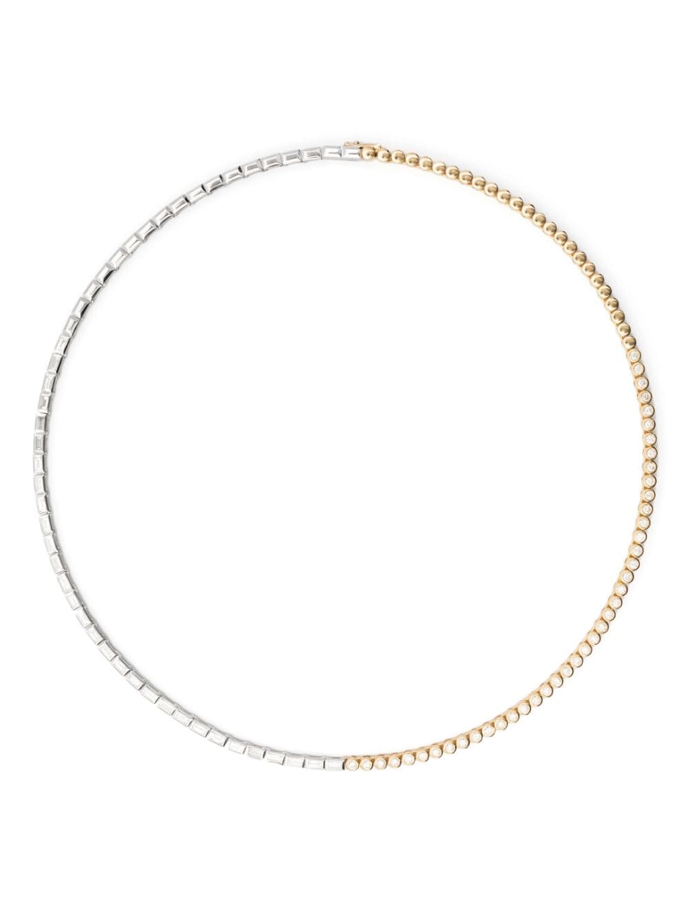 Yvonne Léon 18kt yellow and white gold Rivière diamond necklace von Yvonne Léon