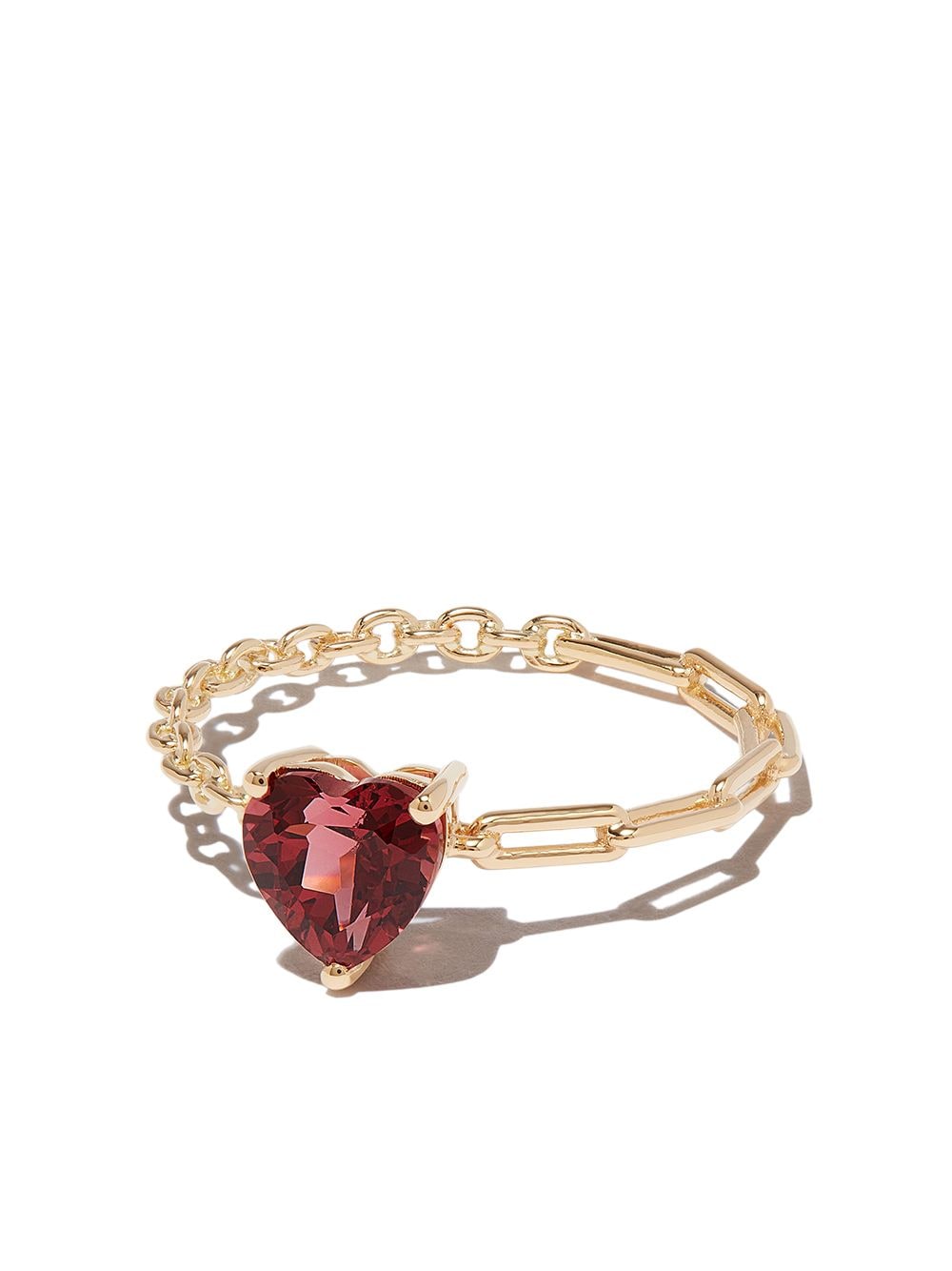 Yvonne Léon 18kt yellow gold rhodolite heart ring von Yvonne Léon