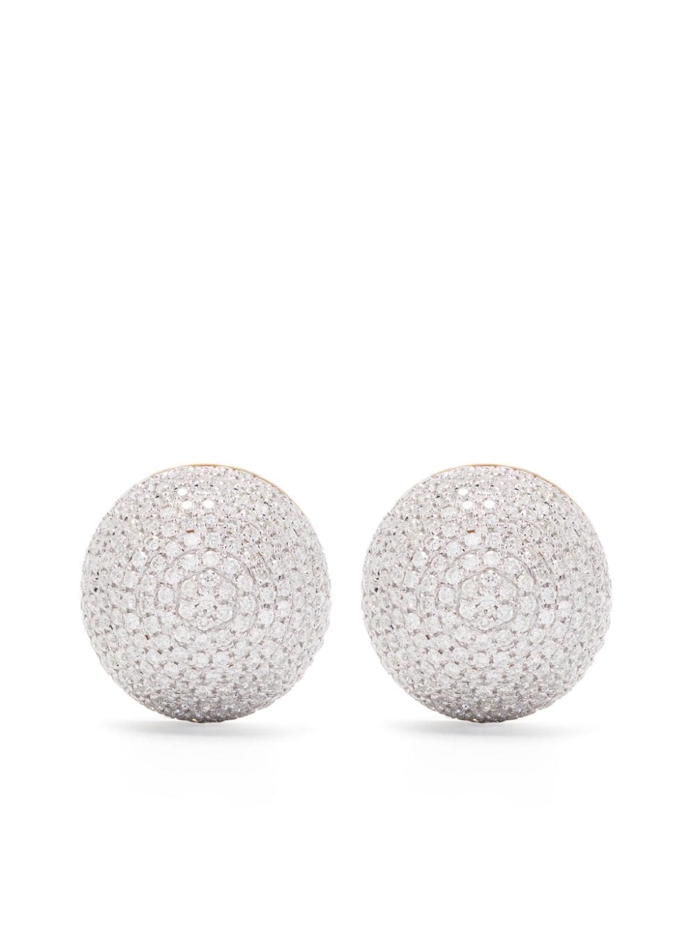 Yvonne Léon 9kt yellow and white gold Boule Disco diamond earrings