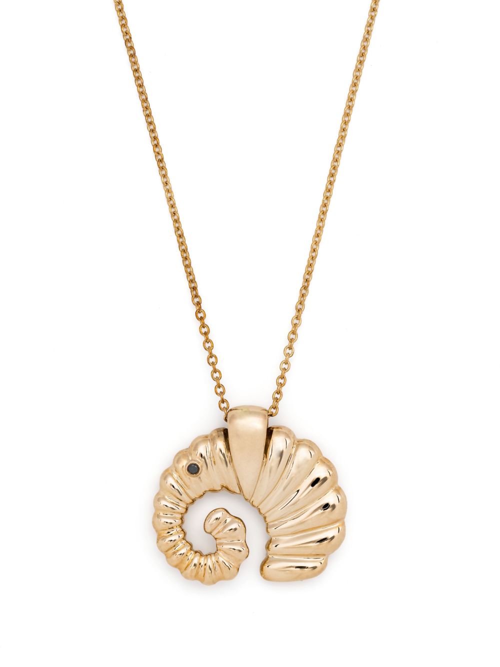 Yvonne Léon 9kt yellow gold Elephant Coquillage pendant necklace von Yvonne Léon