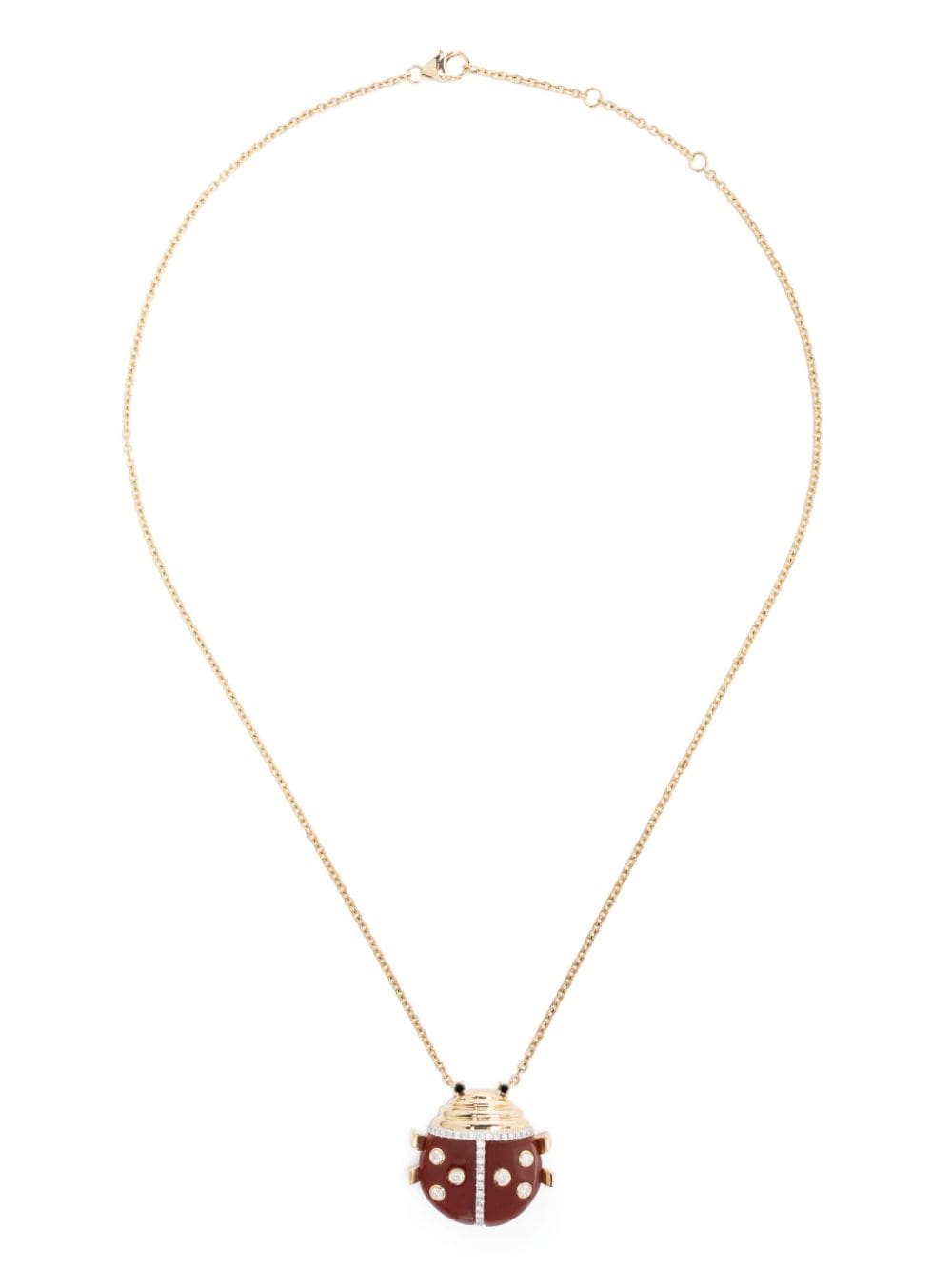 Yvonne Léon 9kt yellow gold Ladybug diamond pendant necklace von Yvonne Léon