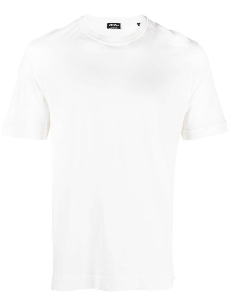 Zegna rear logo-patch detail T-shirt - White von Zegna