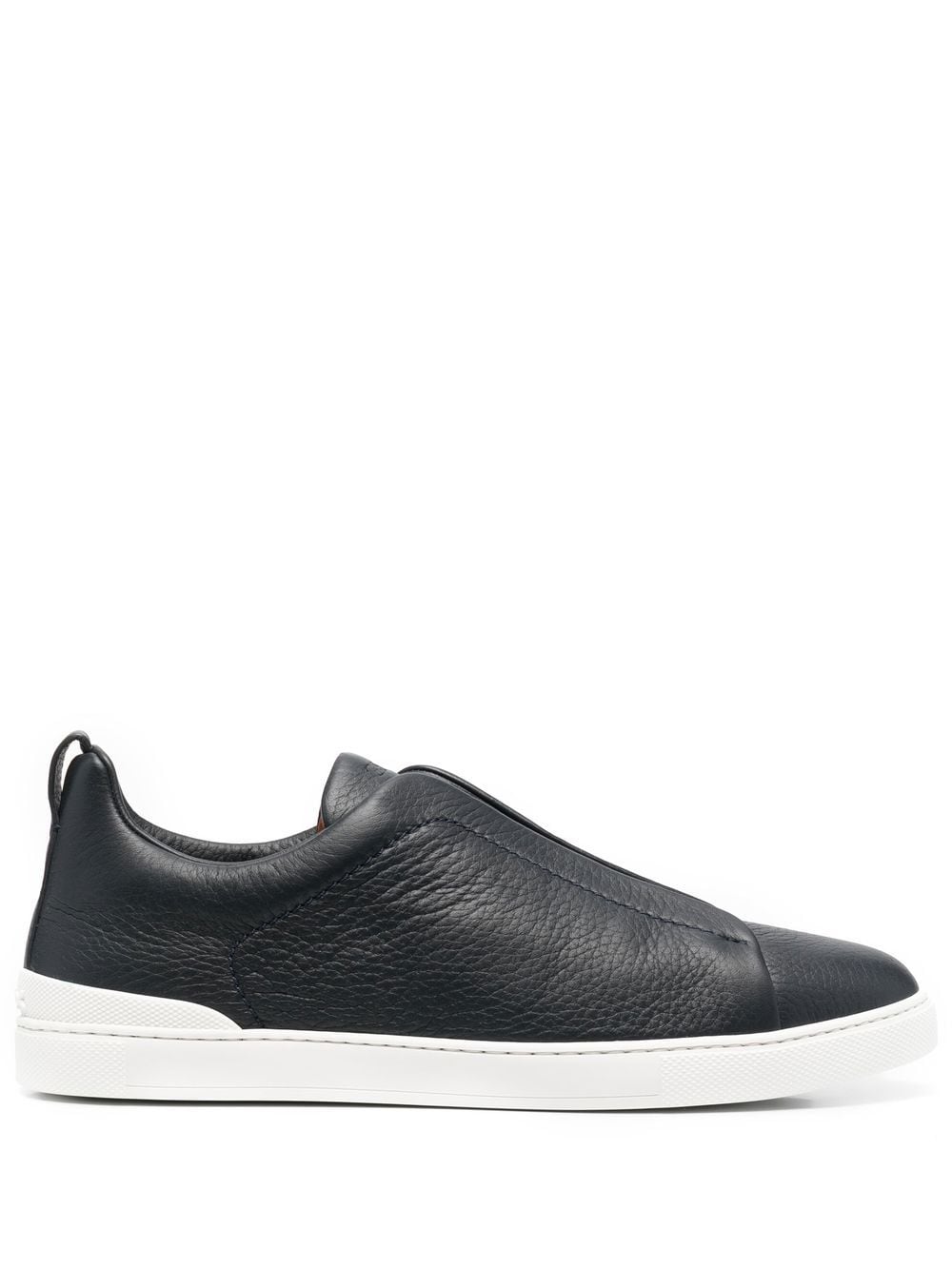 Zegna slip-on leather sneakers - Blue von Zegna