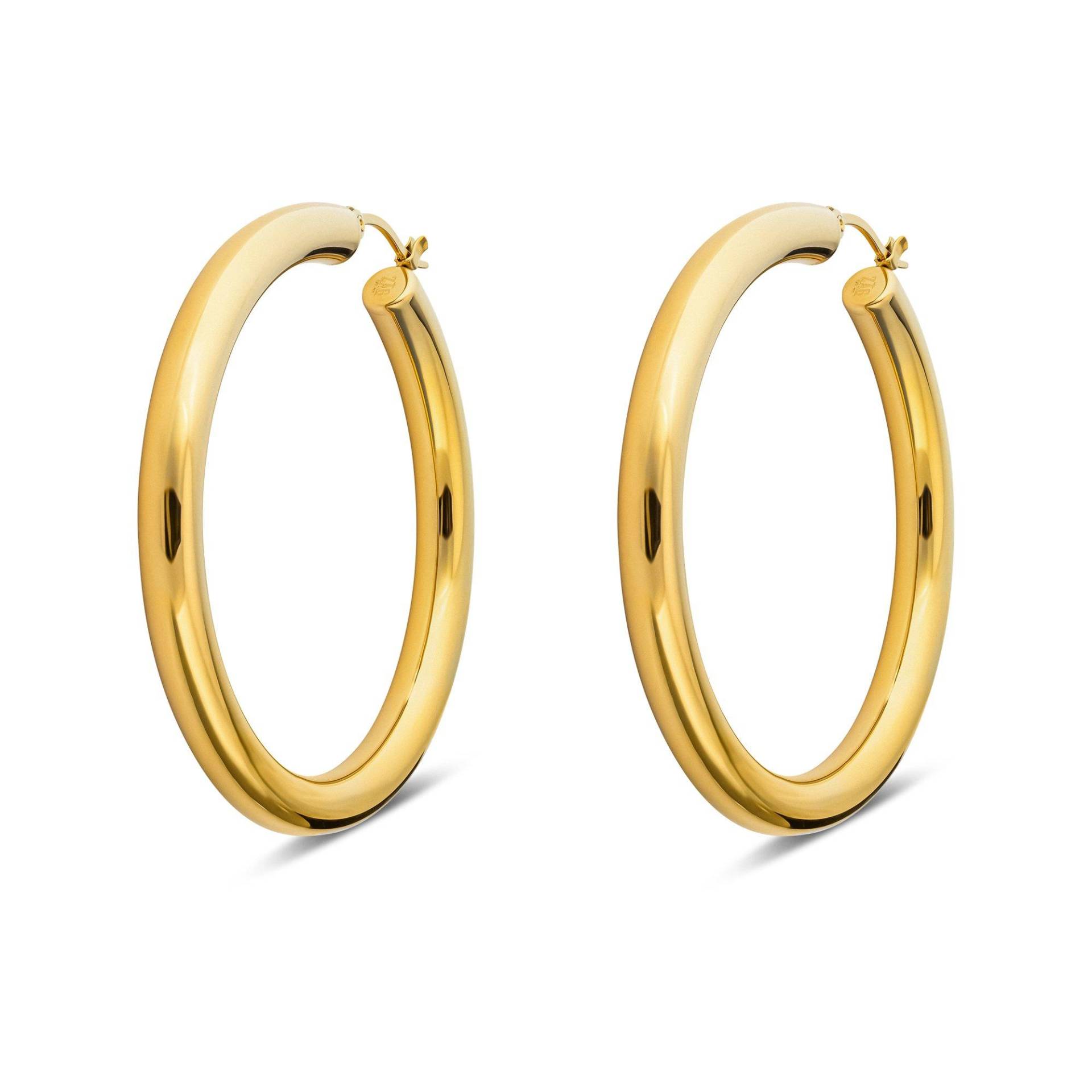 Ohrringe Damen Goldfarben 50mm von ZAG Bijoux