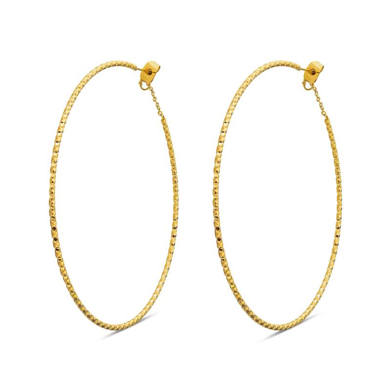 Ohrringe Damen Goldfarben 70mm von ZAG Bijoux