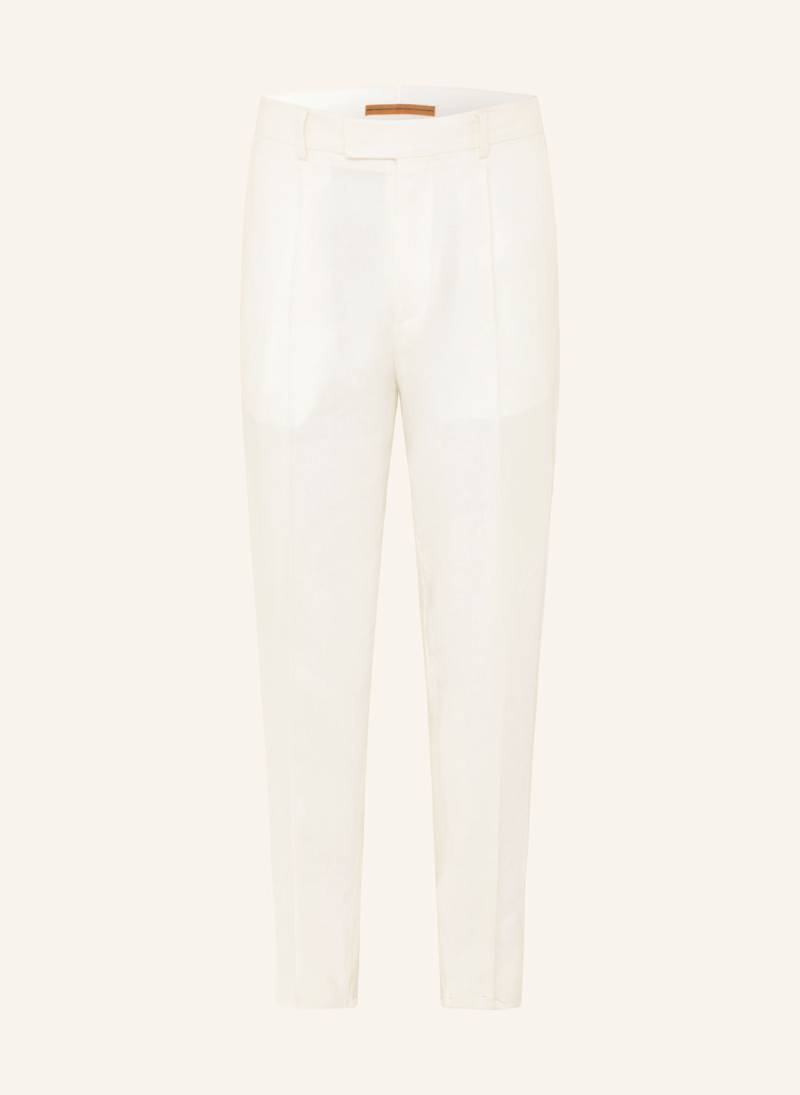 Zegna Anzughose Slim Fit Aus Leinen weiss von ZEGNA