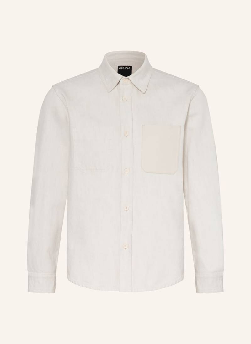 Zegna Jeans-Overshirt weiss von ZEGNA