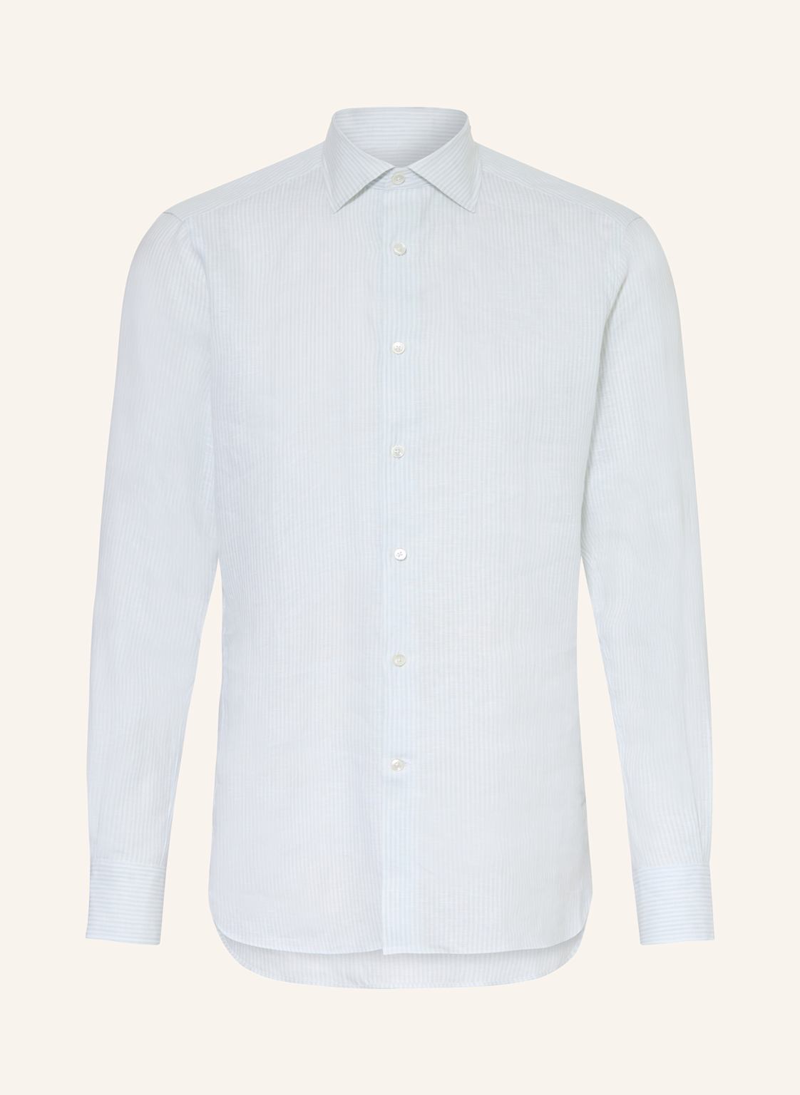 Zegna Leinenhemd Regular Fit blau von ZEGNA