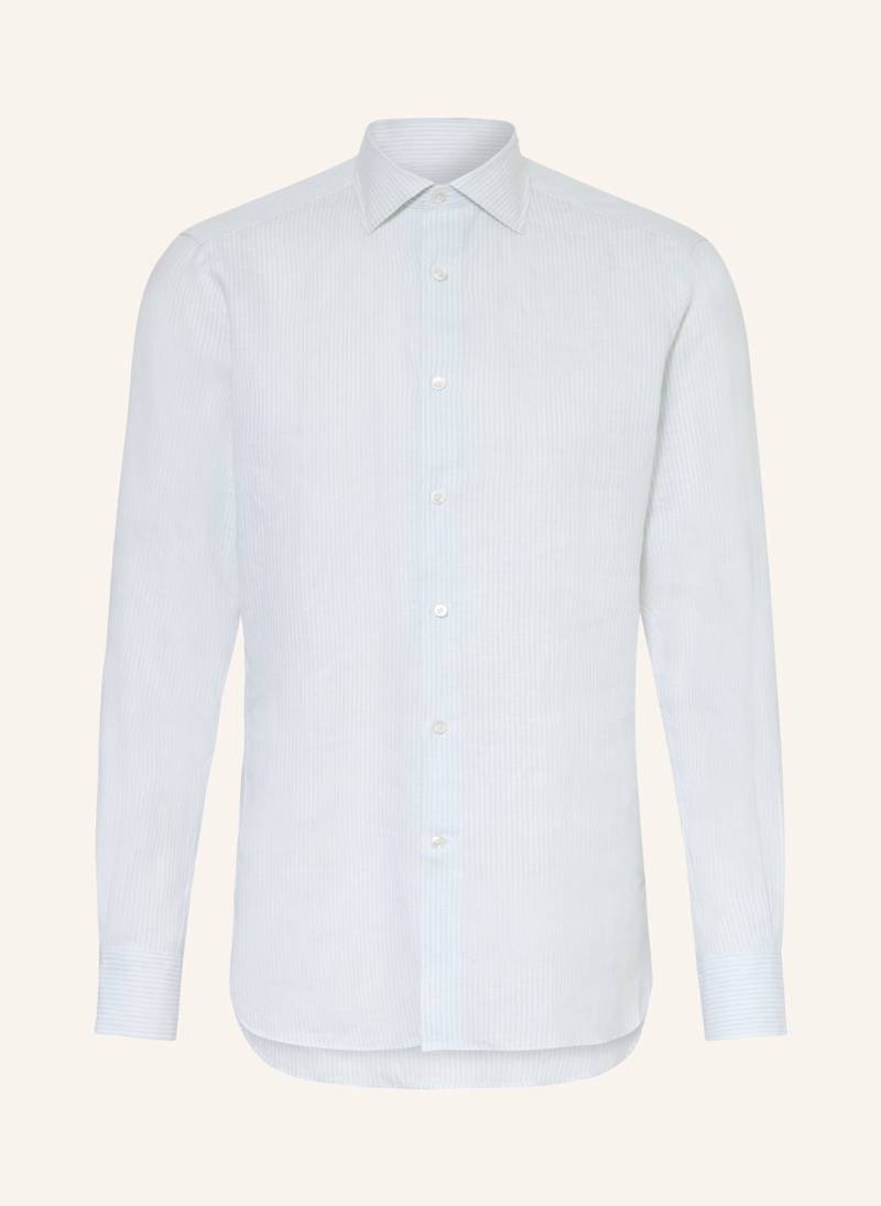 Zegna Leinenhemd Regular Fit blau von ZEGNA