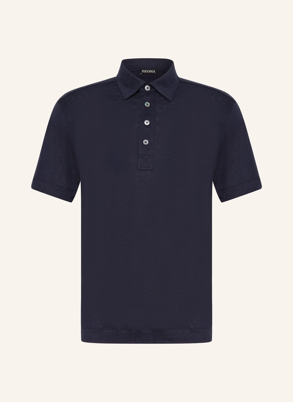 Zegna Poloshirt Aus Leinen blau von ZEGNA