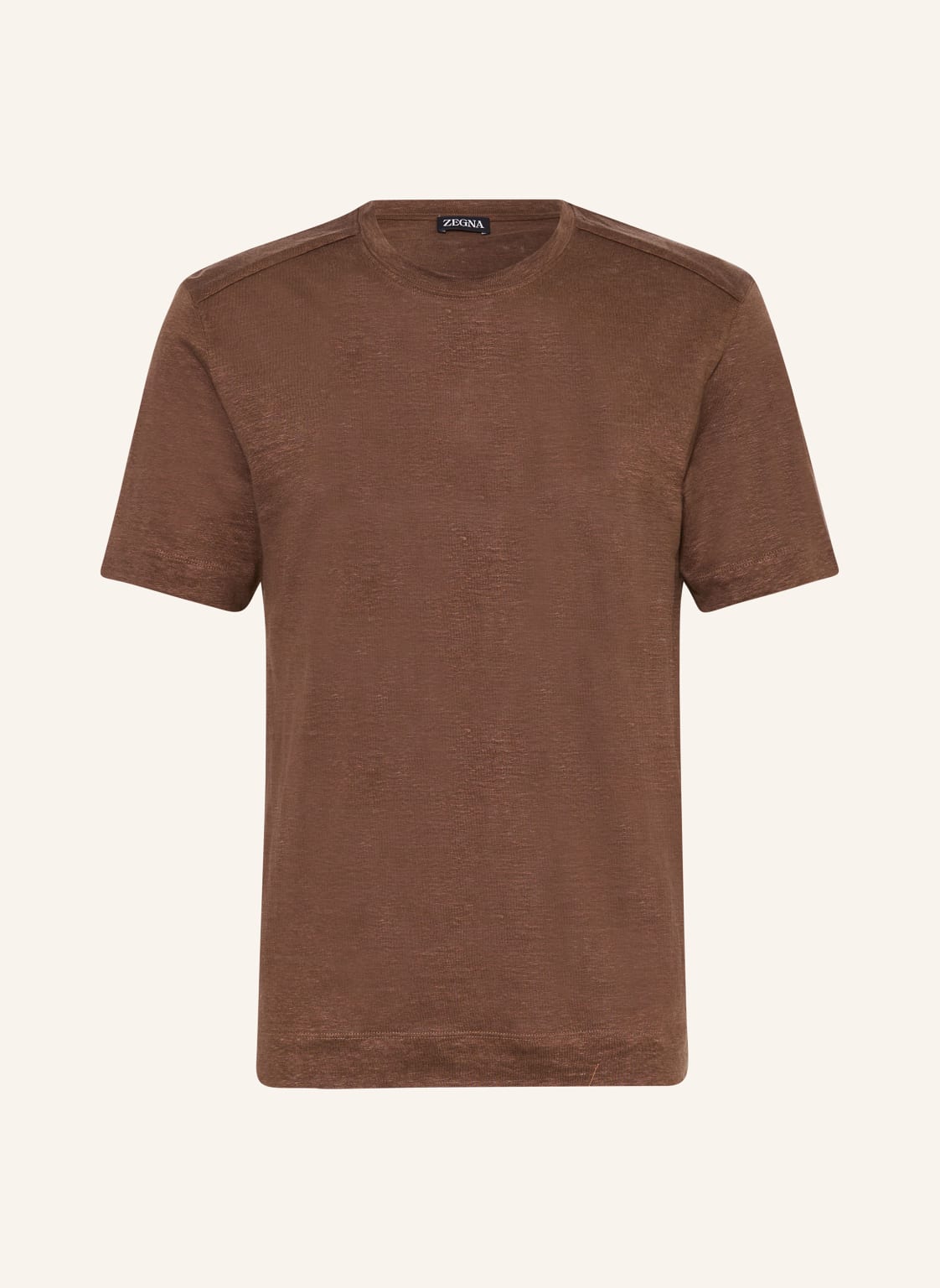 Zegna T-Shirt Aus Leinen braun von ZEGNA