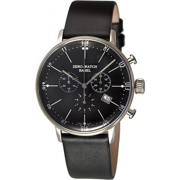 ZENO-WATCH BASEL, Bauhaus Chronograph, Quartzuhr schwarz ZENO-WATCH BASEL, Bauhaus Chronograph, Quartzuhr schwarz von ZENO Swiss