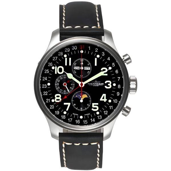ZENO-WATCH BASEL, Pilot Oversized XL Fliegerchronograph Vollkalender ZENO-WATCH BASEL, Pilot Oversized XL Fliegerchronograph Vollkalender von ZENO WATCH BASEL