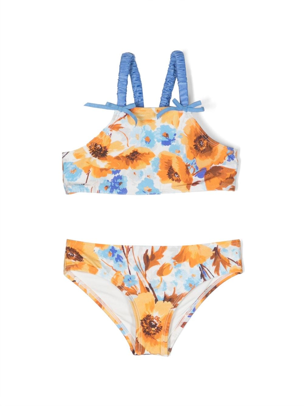 ZIMMERMANN Kids Halcyon floral-print bikini set - Yellow von ZIMMERMANN Kids