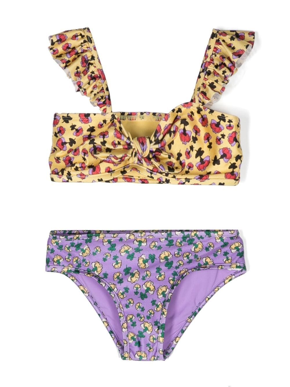 ZIMMERMANN Kids Tiggy Tie mismatched bikini set - Yellow von ZIMMERMANN Kids