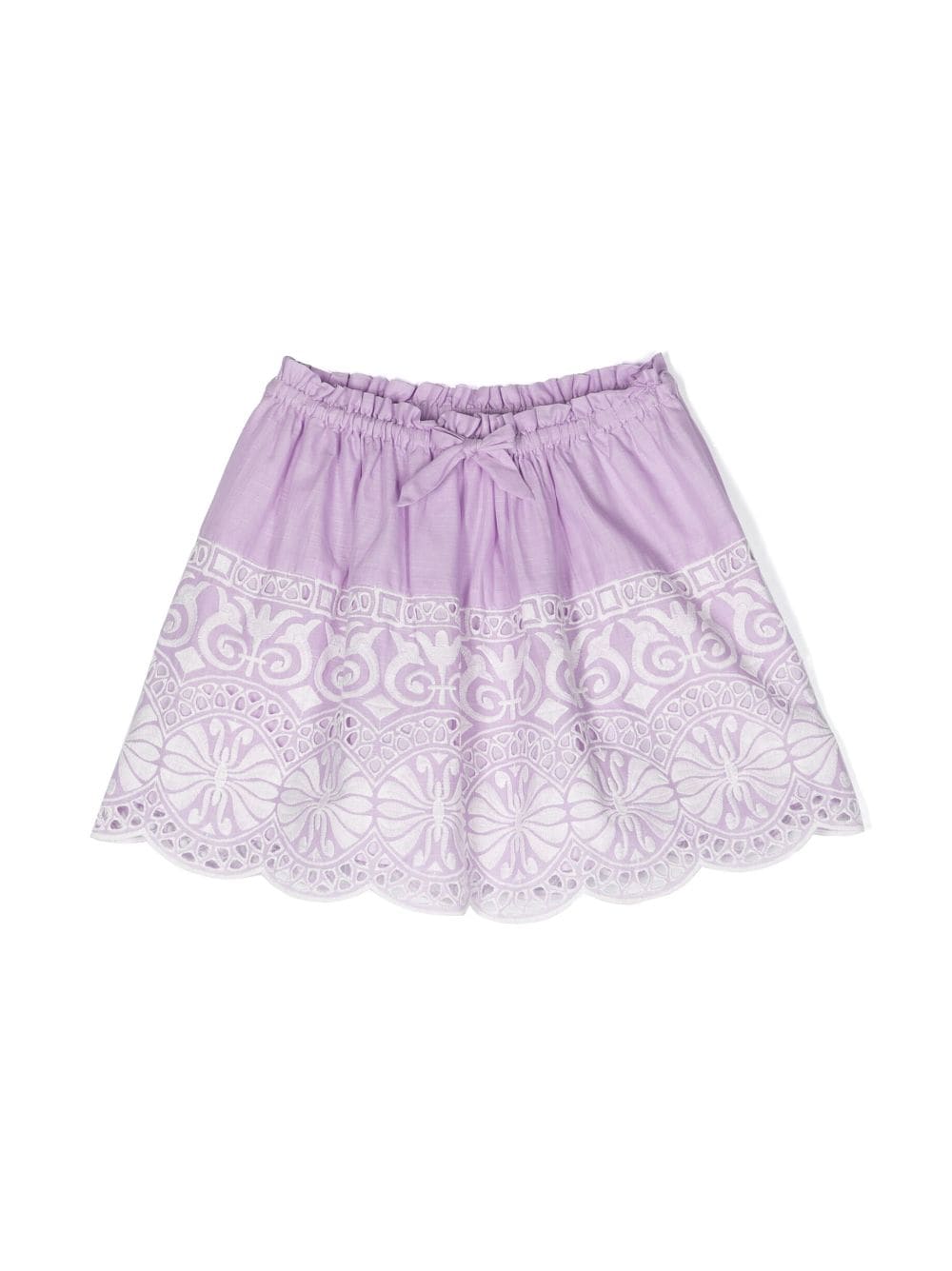 ZIMMERMANN Kids broderie-anglaise drawstring-waist skirt - Purple von ZIMMERMANN Kids