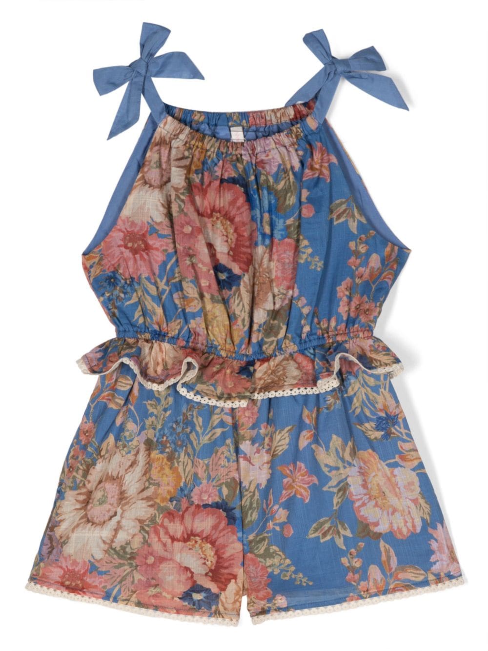 ZIMMERMANN Kids floral-print cotton jumpsuit - Blue von ZIMMERMANN Kids