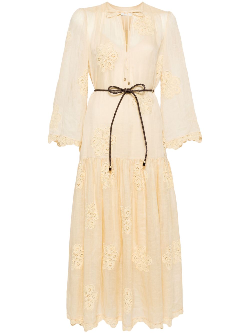 ZIMMERMANN Acadian embroidered maxi dress - Yellow von ZIMMERMANN