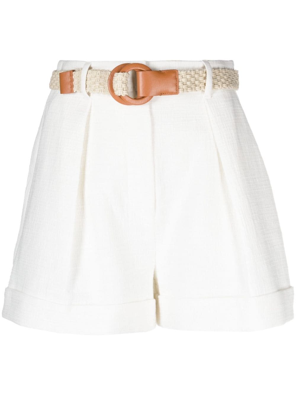ZIMMERMANN August belted cotton shorts - White von ZIMMERMANN