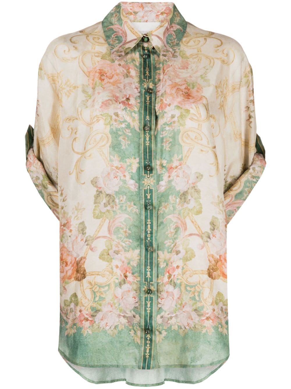 ZIMMERMANN August floral-print silk shirt - Multicolour von ZIMMERMANN