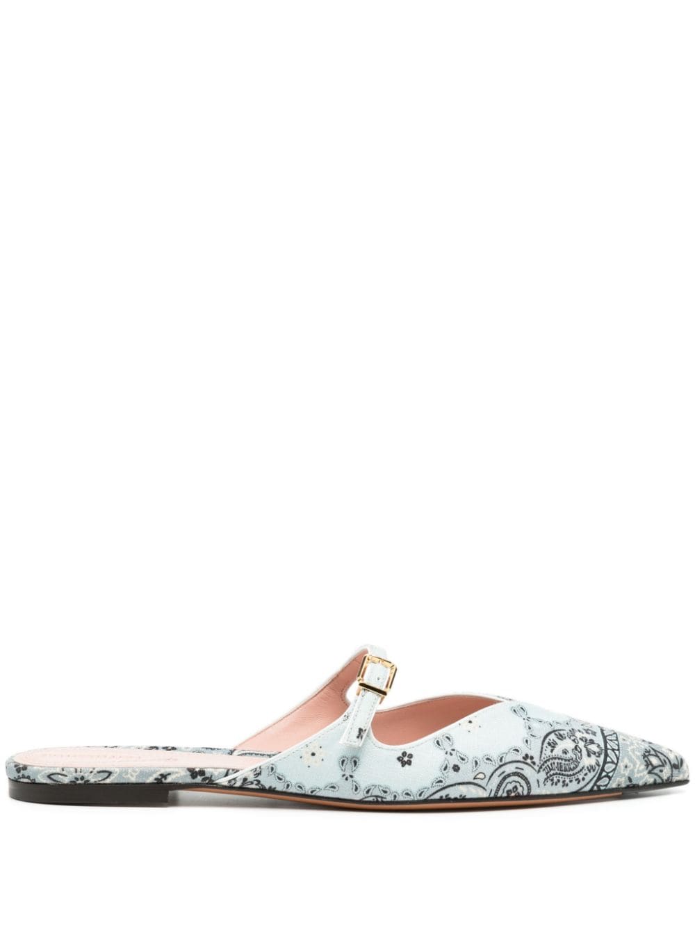 ZIMMERMANN Aura paisley-print mules - Blue von ZIMMERMANN