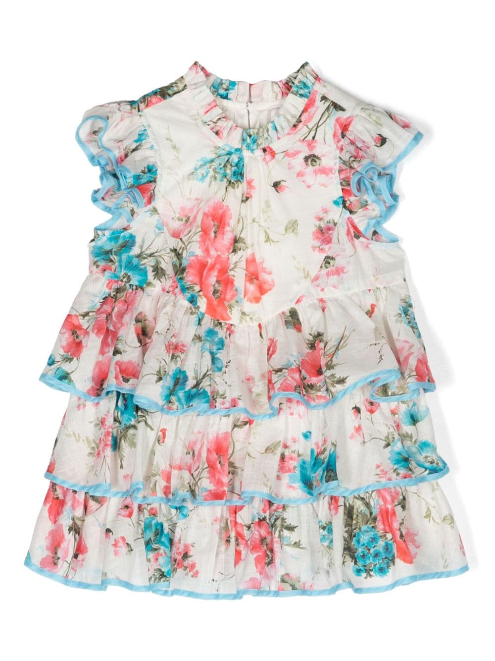 ZIMMERMANN Kids Halcyon floral-print dress - White von ZIMMERMANN Kids