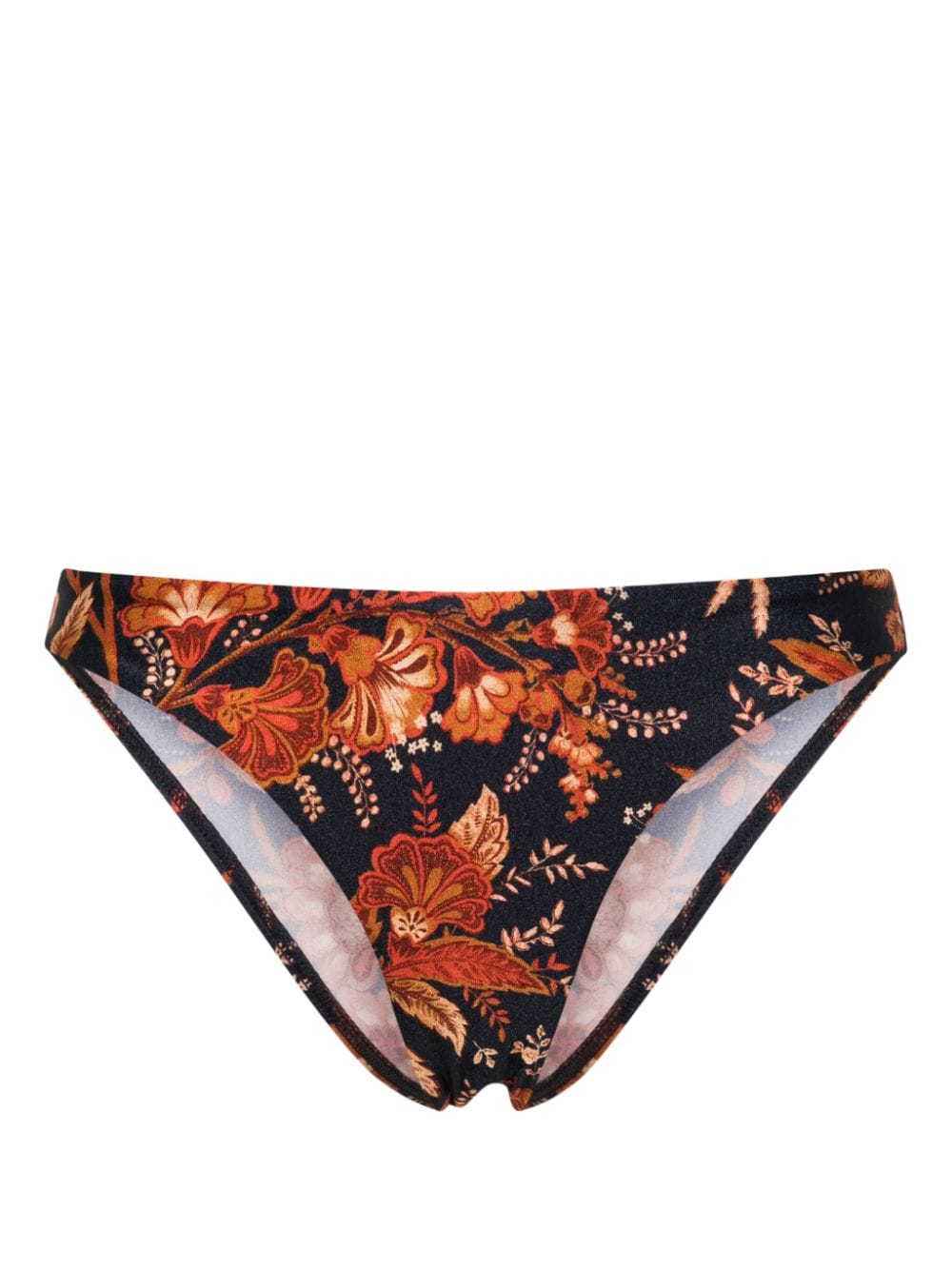 ZIMMERMANN Junie floral-print bikini bottom - Blue von ZIMMERMANN