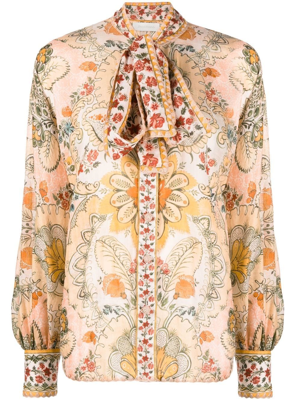 ZIMMERMANN Laurel floral-print blouse - Brown von ZIMMERMANN
