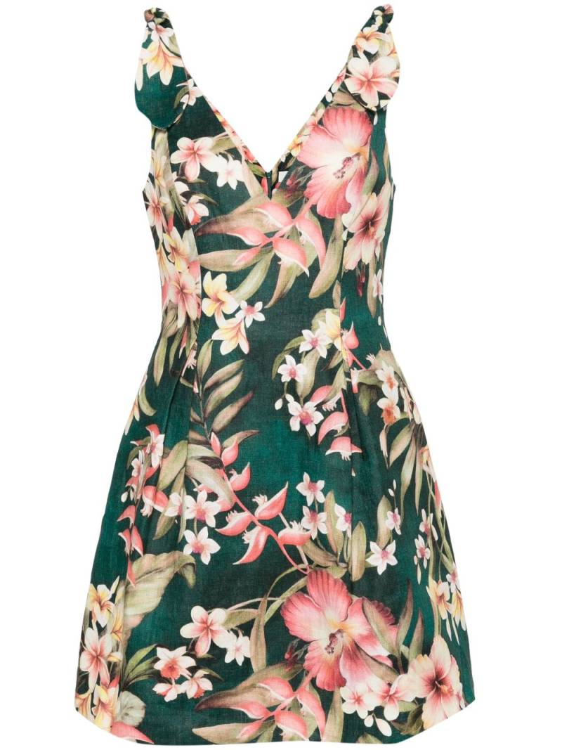 ZIMMERMANN Lexi floral-print mini dress - Green von ZIMMERMANN