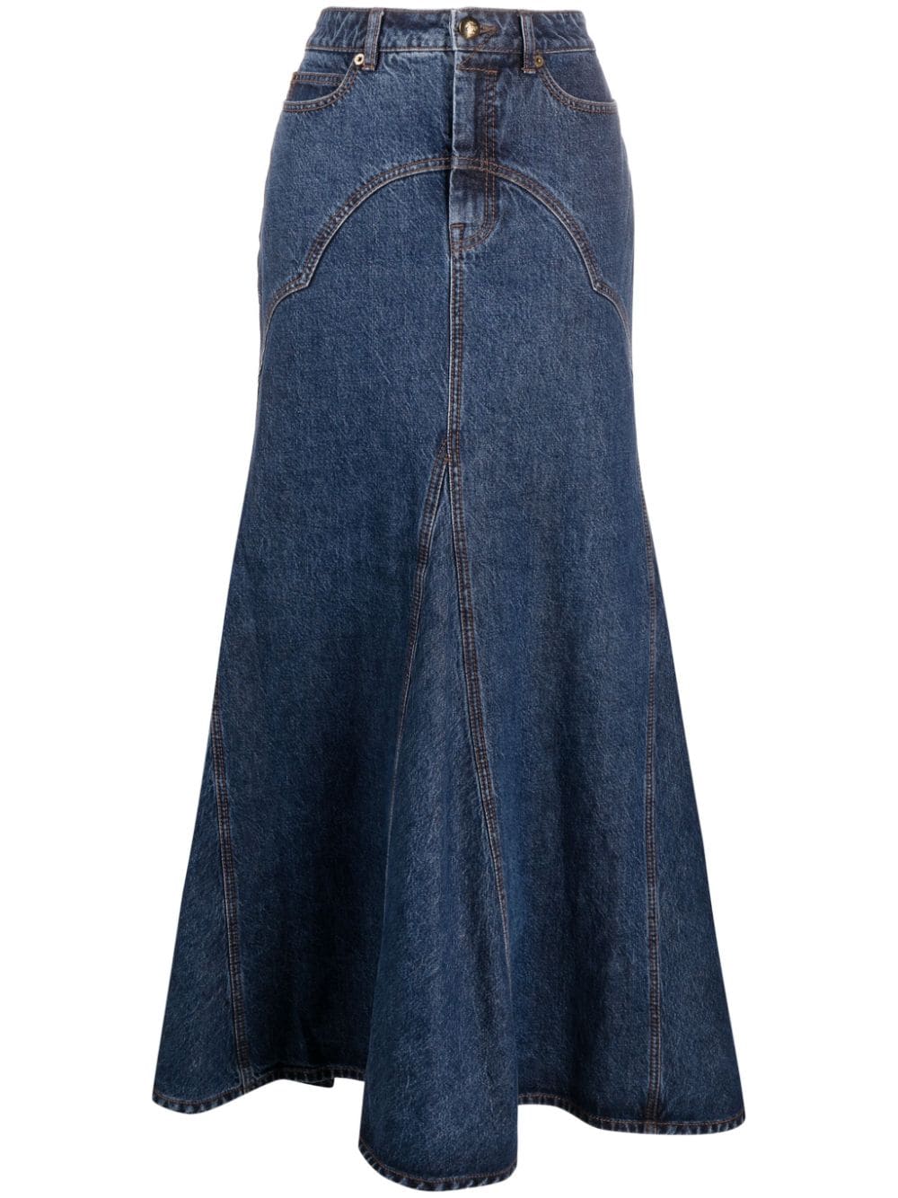 ZIMMERMANN Luminosity denim maxi skirt - Blue von ZIMMERMANN