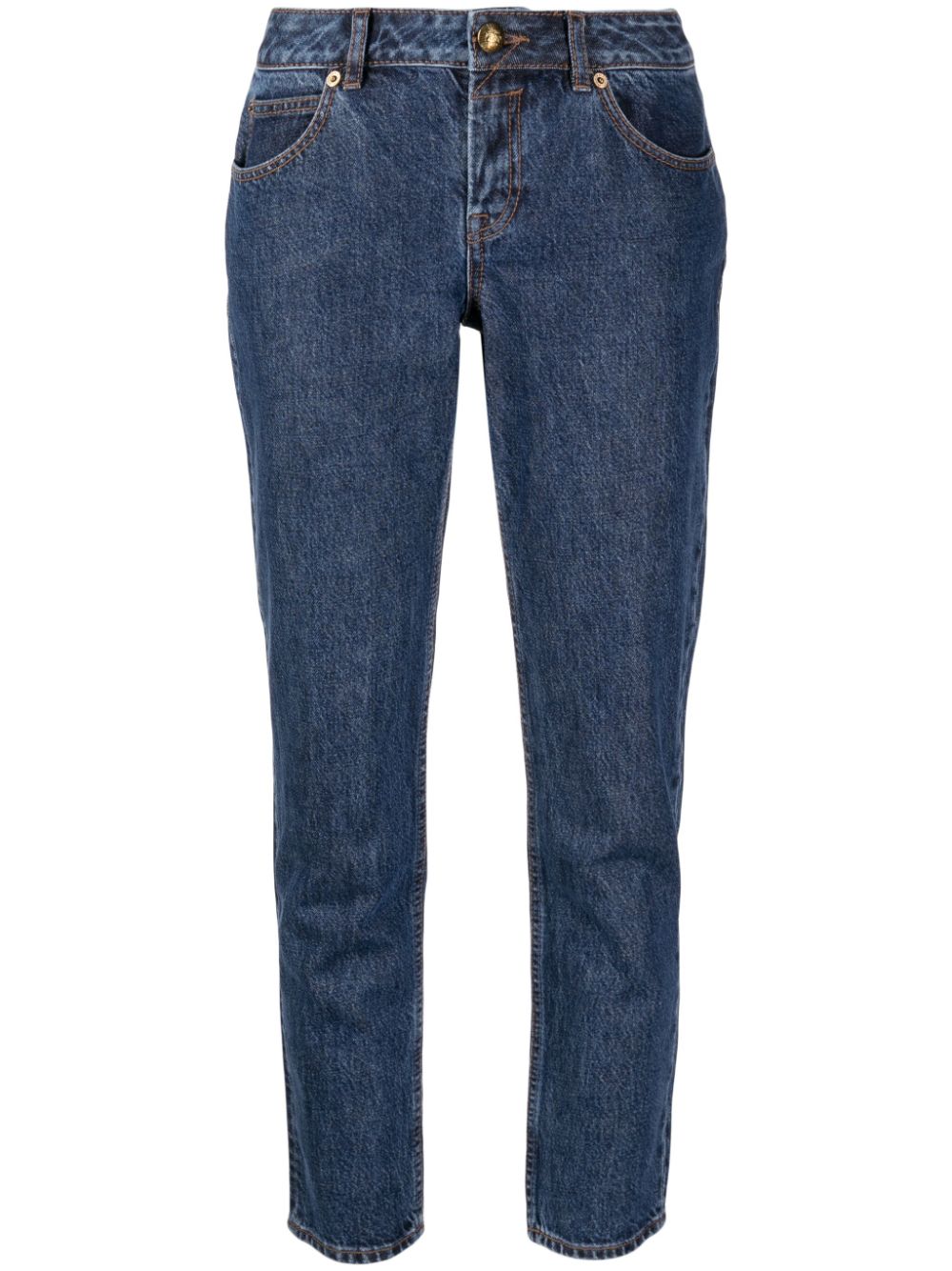 ZIMMERMANN Luminosity mid-rise cropped jeans - Blue von ZIMMERMANN