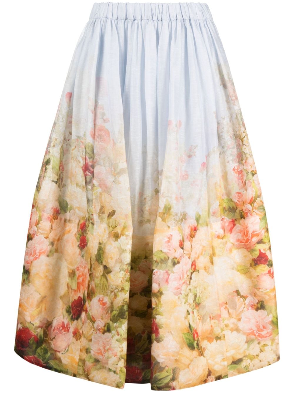 ZIMMERMANN Luminosity midi skirt - Blue von ZIMMERMANN