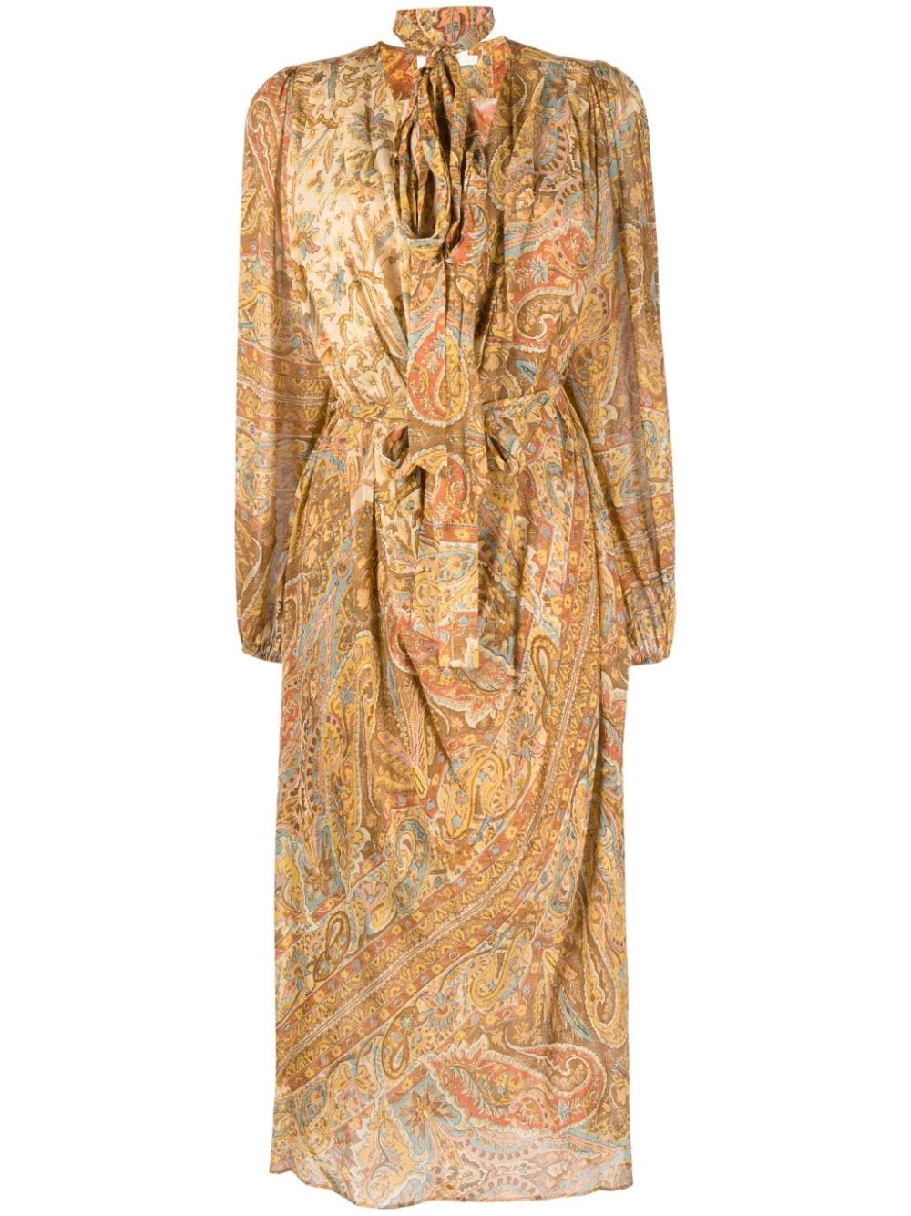 ZIMMERMANN Luminosity paisley-print midi dress - Blue von ZIMMERMANN