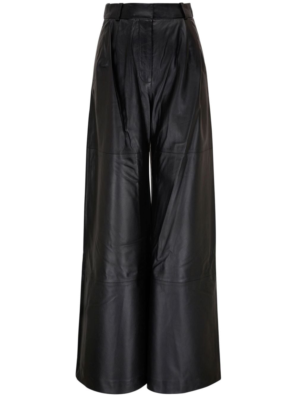 ZIMMERMANN Luminosity wide-leg leather trousers - Black von ZIMMERMANN