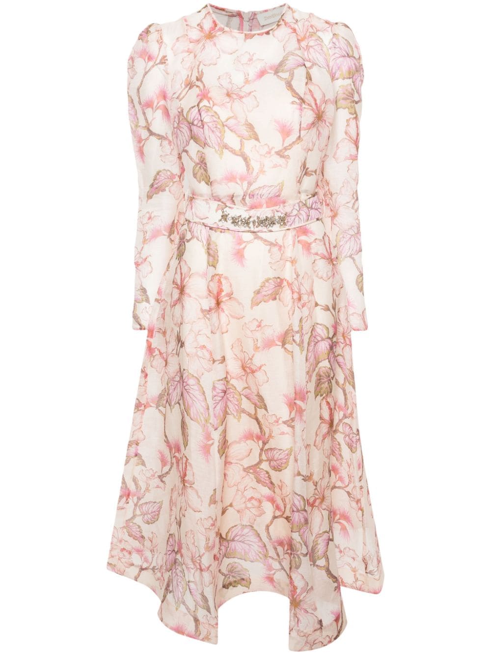 ZIMMERMANN Matchmaker floral-print midi dress - Pink von ZIMMERMANN