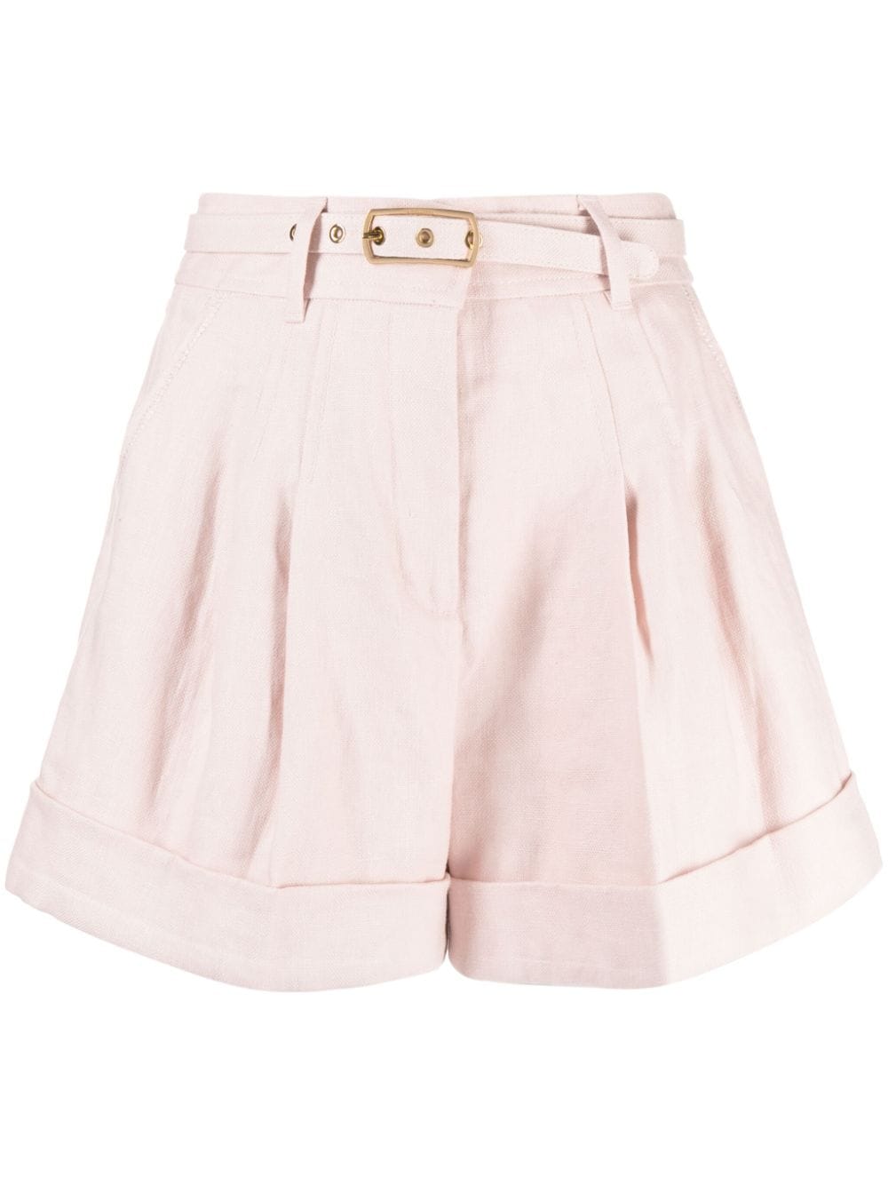 ZIMMERMANN Matchmaker linen shorts - Pink von ZIMMERMANN