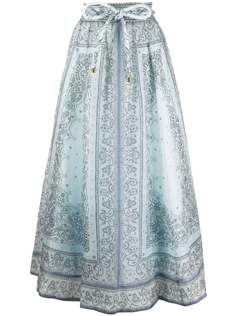 ZIMMERMANN Matchmaker printed midi skirt - Blue von ZIMMERMANN