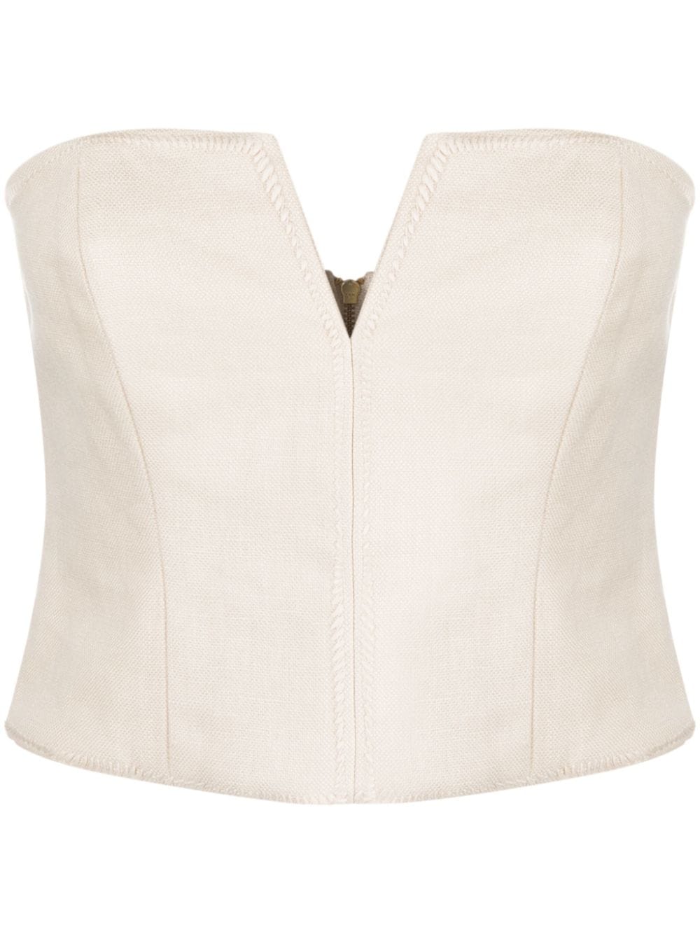 ZIMMERMANN Matchmaker strapless bustier top - Neutrals von ZIMMERMANN