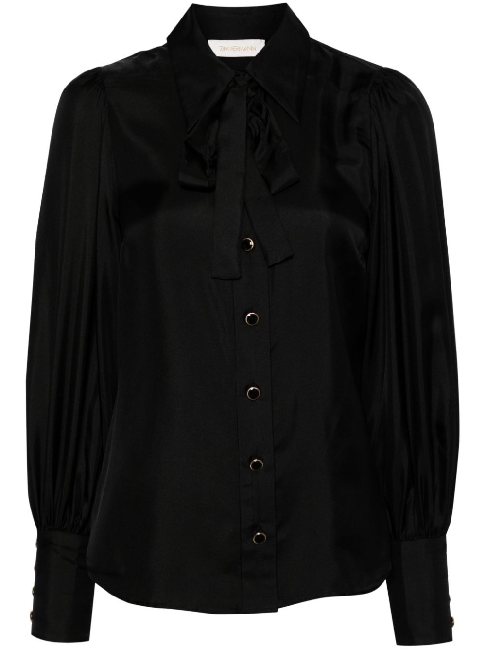 ZIMMERMANN Natura silk blouse - Black von ZIMMERMANN