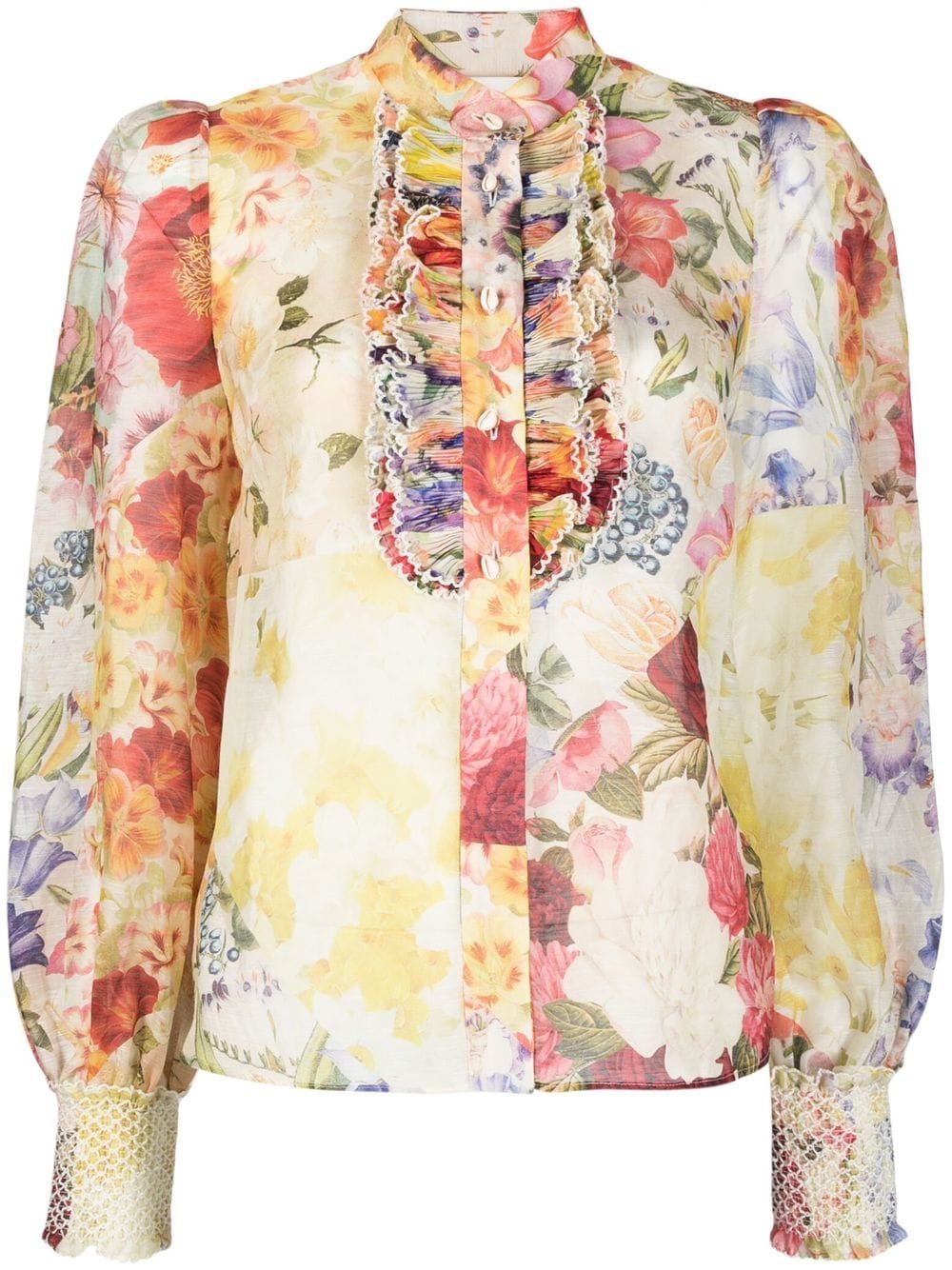 ZIMMERMANN Wonderland floral-print blouse - Neutrals von ZIMMERMANN