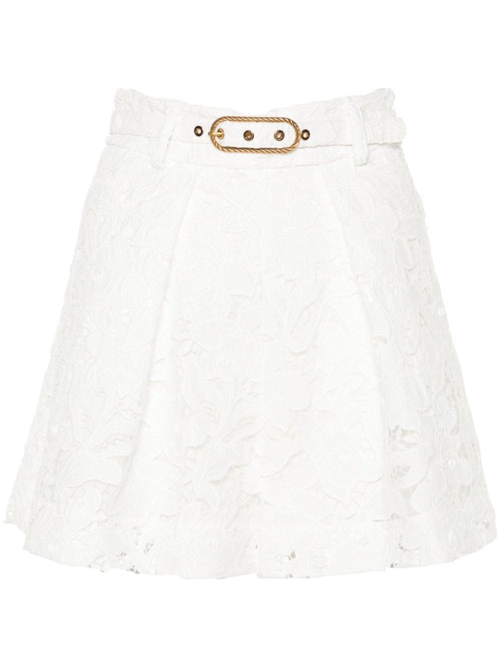 ZIMMERMANN corded-lace cotton shorts - White von ZIMMERMANN