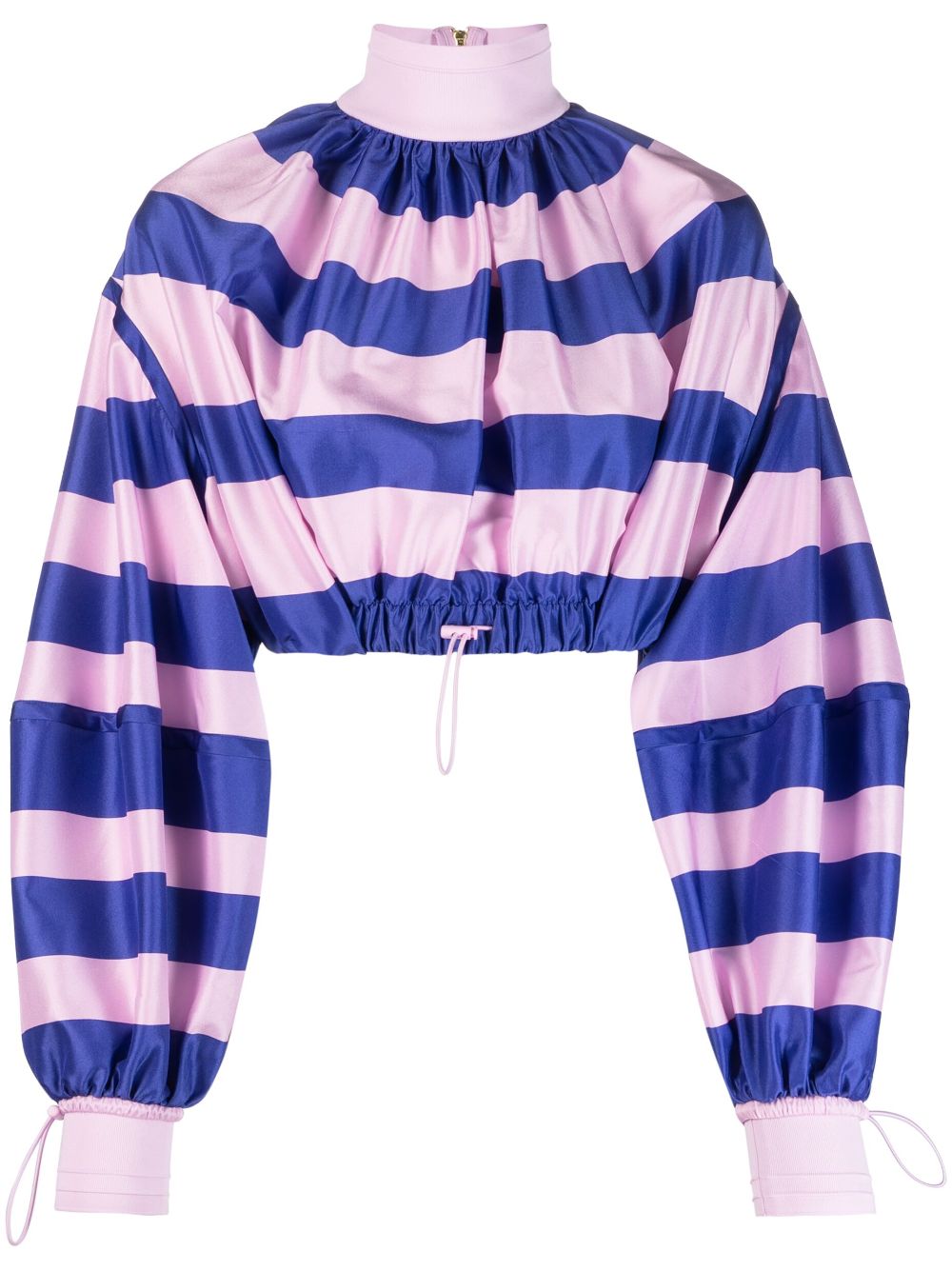 ZIMMERMANN horizontal-stripe print drawstring blouse - Pink von ZIMMERMANN