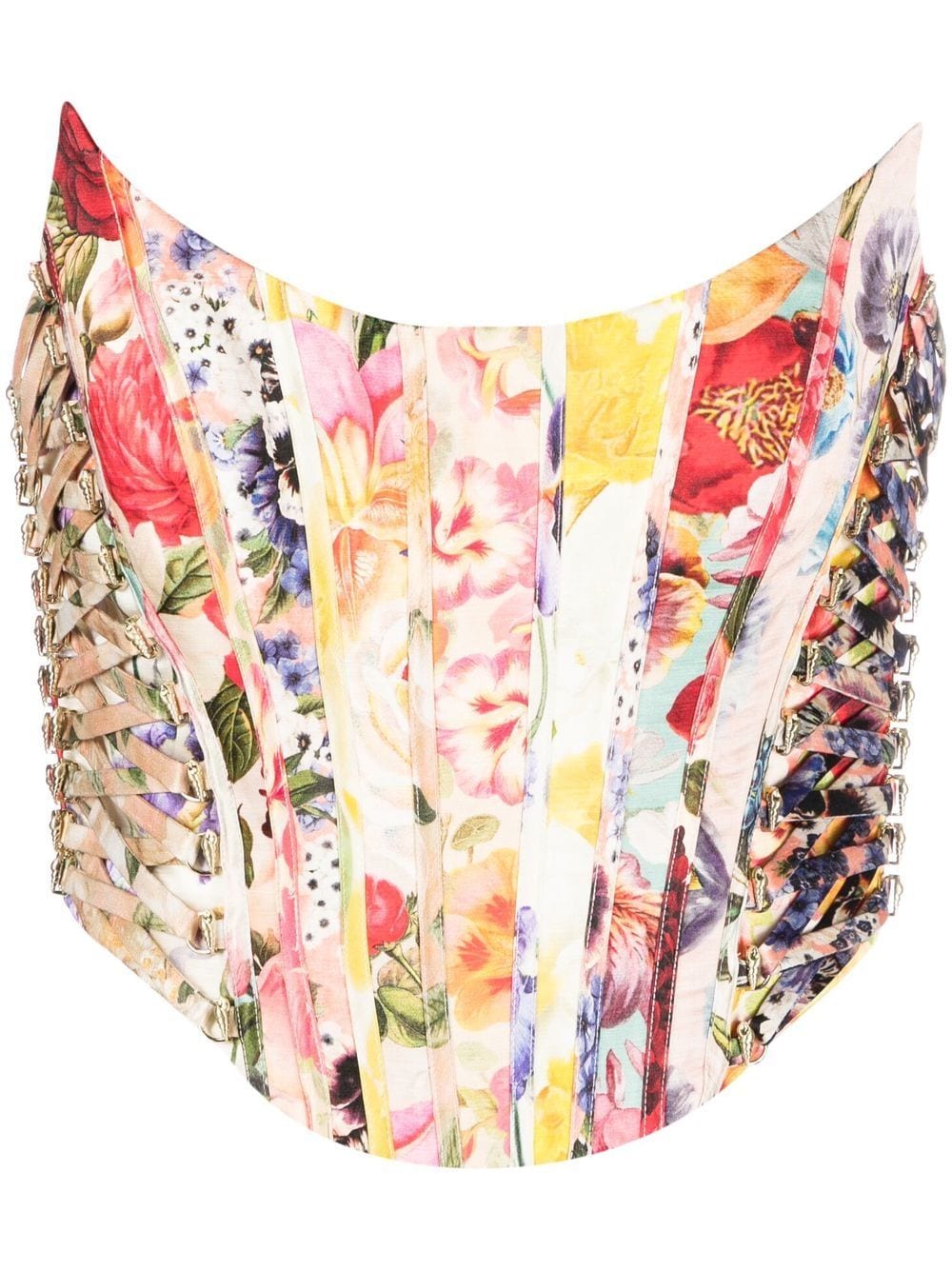 ZIMMERMANN multi-floral print spliced corset - Yellow von ZIMMERMANN