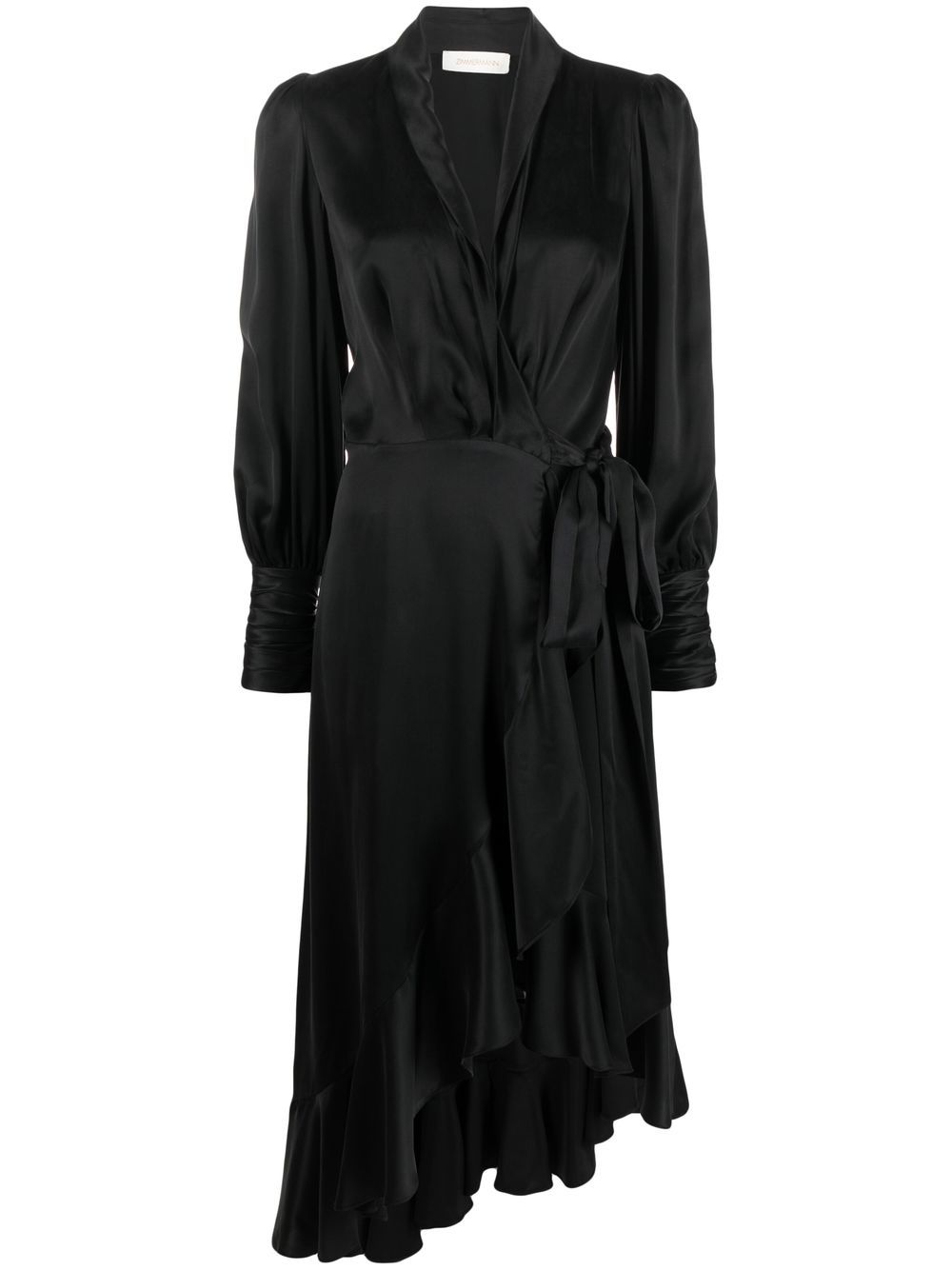 ZIMMERMANN ruffle-trim silk dress - Black von ZIMMERMANN