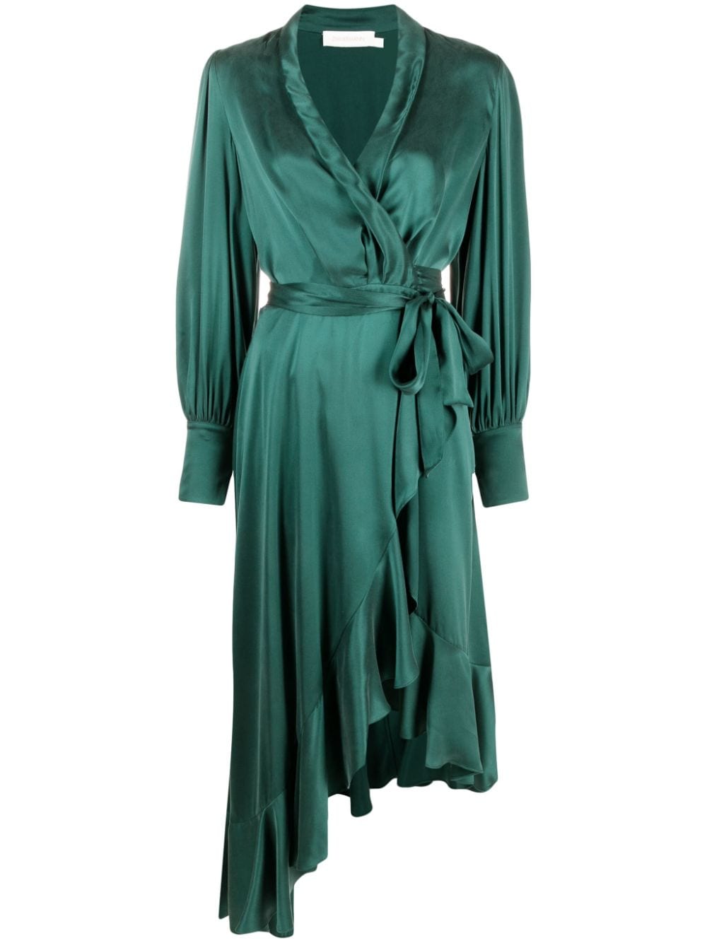 ZIMMERMANN silk wrap midi dress - Green von ZIMMERMANN