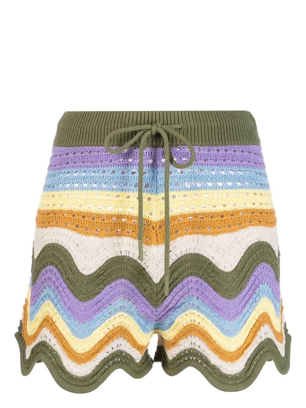 ZIMMERMANN striped crochet shorts - Purple von ZIMMERMANN