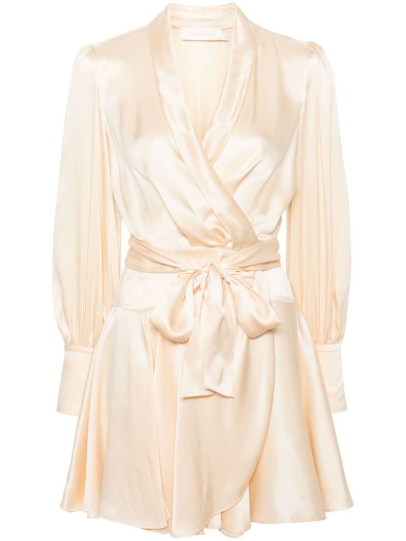 ZIMMERMANN wrap-design silk minidress - Neutrals von ZIMMERMANN